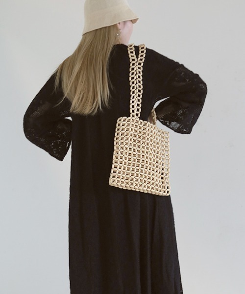 Bab（バブ）の「総レースBOHOロングワンピース（ワンピース・レディース・ベージュ/ブラック/オフホワイト・M）」の13枚目の写真