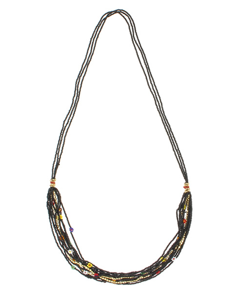 チャイハネ（チャイハネ）の「【チャイハネ】フラランネックレス（ネックレス・レディース・ブラック/ホワイト・FREE）」の2枚目の写真