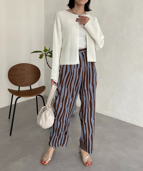 CAPRICIEUX LE'MAGE（カプリシューレマージュ）の「2WAYスリットニット（ニット/セーター・レディース・ベージュ/オフホワイト/グリーン・FREE）」の11枚目の写真