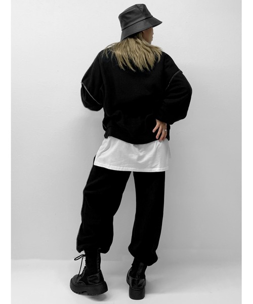 LVEU.（ラブユ.）の「Stitch fleece setup / ステッチフリースセットアップ（セットアップ・レディース・ブラック・FREE）」の13枚目の写真