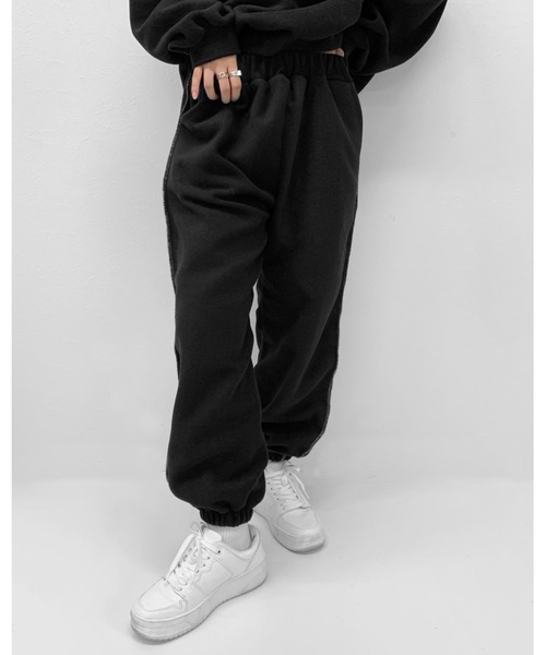 LVEU.（ラブユ.）の「Stitch fleece setup / ステッチフリースセットアップ（セットアップ・レディース・ブラック・FREE）」の8枚目の写真