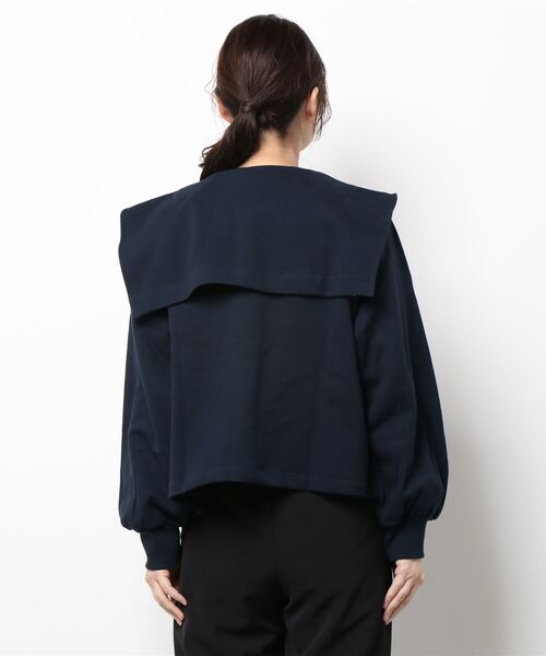 archives(アルシーヴ)の「ドットボタンセーラーカラーカーディガン(カーディガン/ボレロ・レディース・ベージュ/ネイビー/アイボリー・MEDIUM)」の5枚目の写真