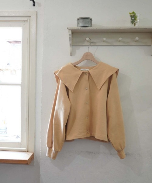 archives(アルシーヴ)の「ドットボタンセーラーカラーカーディガン(カーディガン/ボレロ・レディース・ベージュ/ネイビー/アイボリー・MEDIUM)」の11枚目の写真