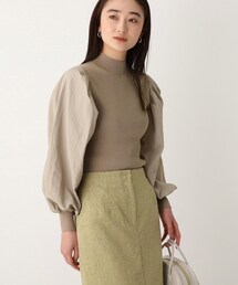 OPAQUE.CLIP | フハク切替 ボリュームスリーブニット【WEB限定サイズ】(ニット/セーター)