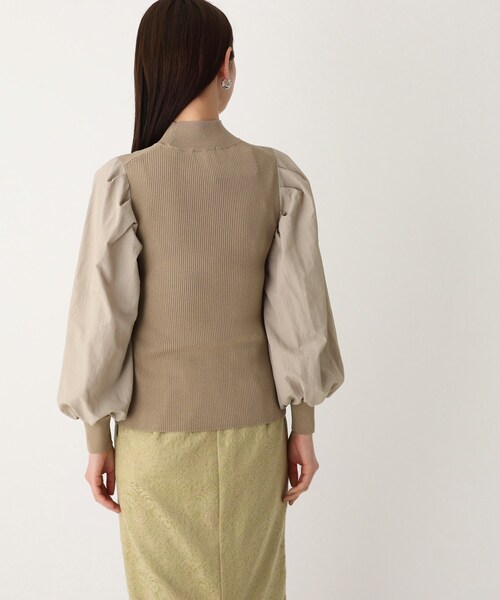 OPAQUE.CLIP（オペークドットクリップ）の「◆フハク切替 ボリュームスリーブニット【WEB限定サイズ】（ニット/セーター・レディース・ベージュ/ホワイト系/ブラック・40/38/42）」の17枚目の写真