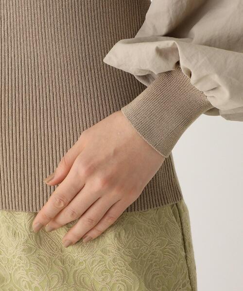 OPAQUE.CLIP（オペークドットクリップ）の「◆フハク切替 ボリュームスリーブニット【WEB限定サイズ】（ニット/セーター・レディース・ベージュ/ホワイト系/ブラック・40/38/42）」の19枚目の写真