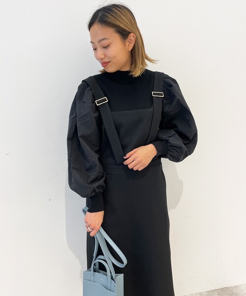 OPAQUE.CLIP（オペークドットクリップ）の「◆フハク切替 ボリュームスリーブニット【WEB限定サイズ】（ニット/セーター・レディース・ベージュ/ホワイト系/ブラック・40/38/42）」の14枚目の写真