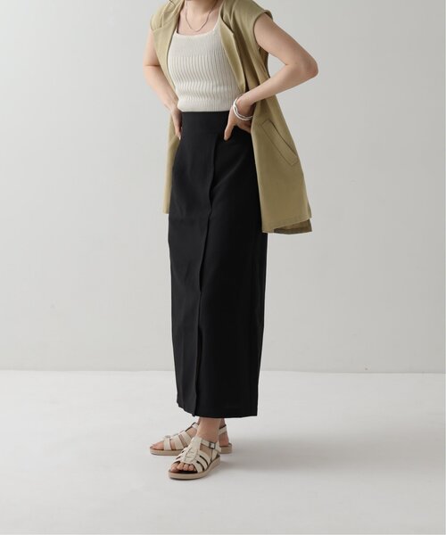 RAY CASSIN（レイカズン）の「スリットナロースカート（スカート・レディース・ブラック/キナリ/ブルー・FREE）」の3枚目の写真