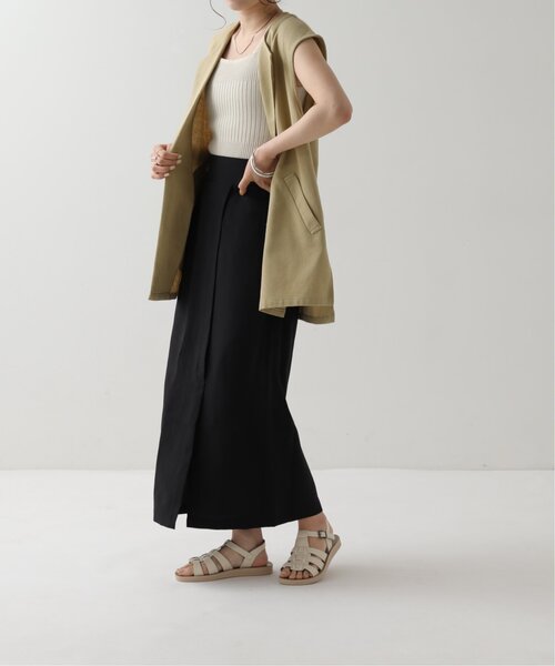 RAY CASSIN（レイカズン）の「スリットナロースカート（スカート・レディース・ブラック/キナリ/ブルー・FREE）」の4枚目の写真