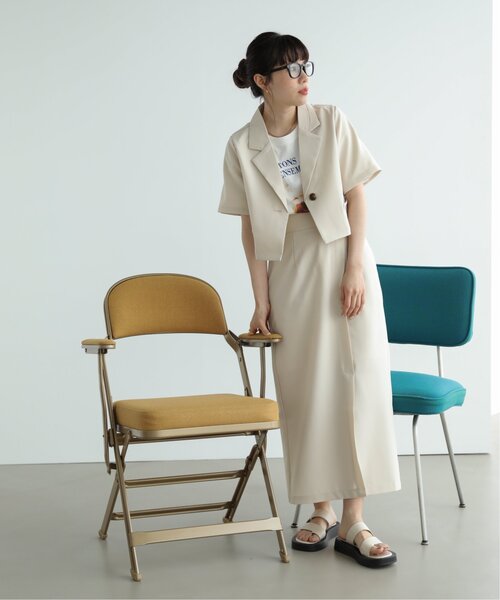 RAY CASSIN（レイカズン）の「スリットナロースカート（スカート・レディース・ブラック/キナリ/ブルー・FREE）」の13枚目の写真