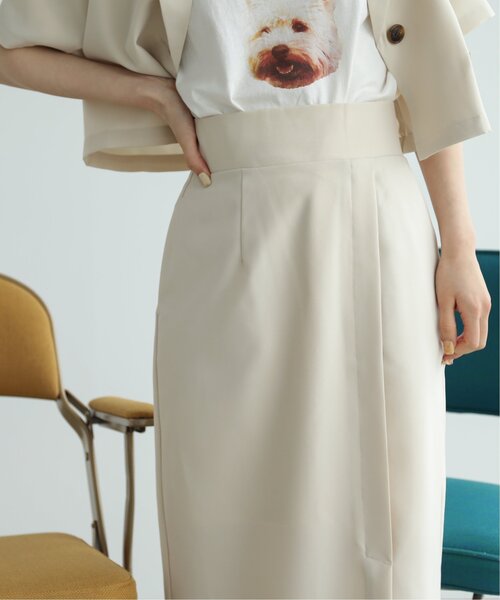 RAY CASSIN（レイカズン）の「スリットナロースカート（スカート・レディース・ブラック/キナリ/ブルー・FREE）」の16枚目の写真