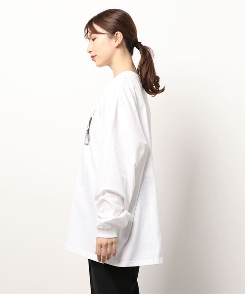 N.（N. Natural Beauty Basic）（エヌエヌナチュラルビューティーベーシック）の「【ＧＯＯＤ　ＲＯＣＫ　ＳＰＥＥＤ】ＬＩＦＥ　ロンＴ（Tシャツ/カットソー・レディース・ホワイト・MEDIUM）」の2枚目の写真