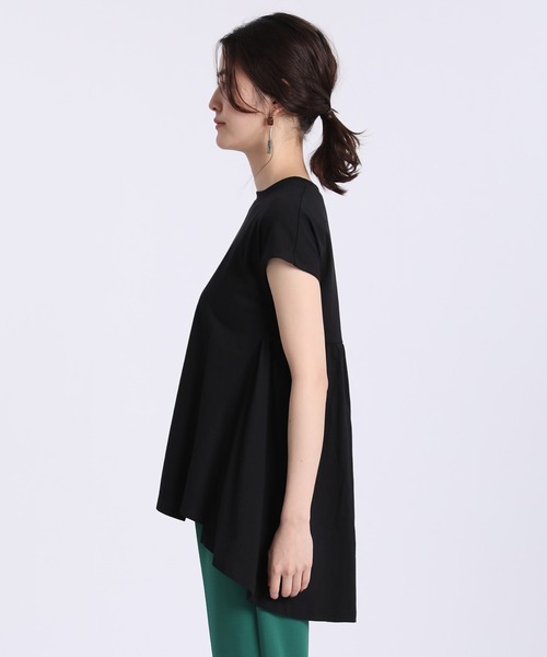 INED CLARO（イネドクラロ）の「バックギャザーチュニック（Tシャツ/カットソー・レディース・ブラック/オフホワイト/サンドグレー/ワイン・フリー）」の11枚目の写真