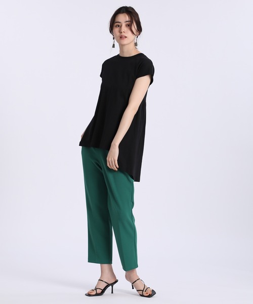 INED CLARO（イネドクラロ）の「バックギャザーチュニック（Tシャツ/カットソー・レディース・ブラック/オフホワイト/サンドグレー/ワイン・フリー）」の5枚目の写真