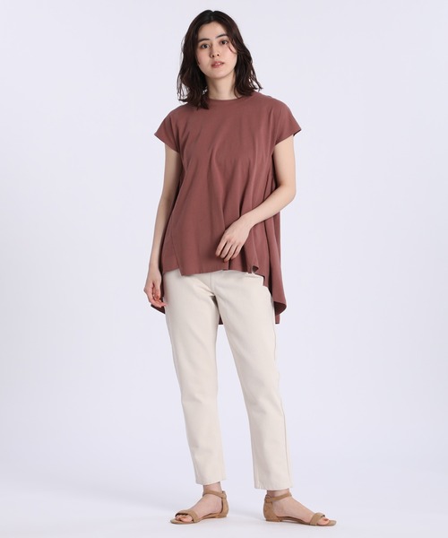 INED CLARO（イネドクラロ）の「バックギャザーチュニック（Tシャツ/カットソー・レディース・ブラック/オフホワイト/サンドグレー/ワイン・フリー）」の8枚目の写真