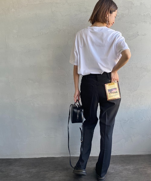 FRED PERRY（フレッドペリー）の「[FRED PERRY/フレッドペリー] ワンポイント刺繍 リンガーTシャツ（Tシャツ/カットソー・レディース・ホワイト/ブラック/グリーン/ネイビー/ライトグレー/ライトブルー/キャメル・XS/S/M/L/XL）」の10枚目の写真