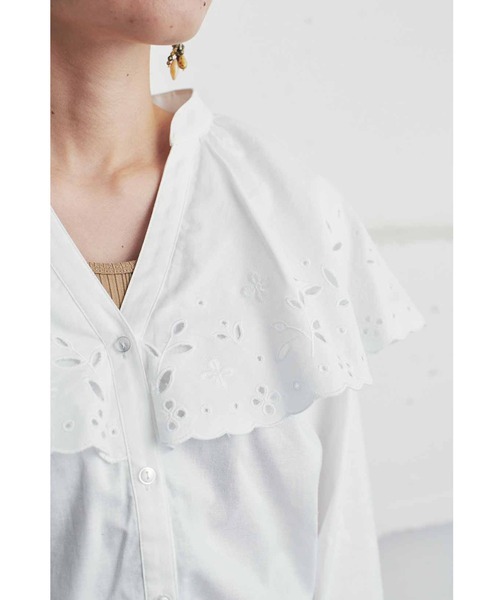 MEDE19F(メデジュウキュウ)の「MEDE19F カットワークブラウス(シャツ/ブラウス・レディース・ホワイト/ブラック・MEDIUM/LARGE/X-LARGE/XX-LARGE)」の17枚目の写真