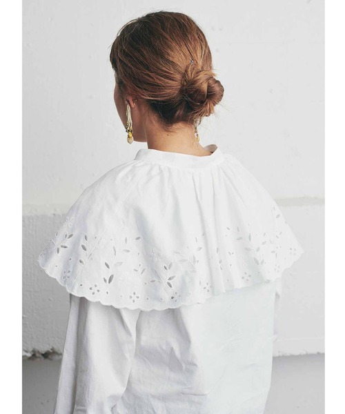 MEDE19F(メデジュウキュウ)の「MEDE19F カットワークブラウス(シャツ/ブラウス・レディース・ホワイト/ブラック・MEDIUM/LARGE/X-LARGE/XX-LARGE)」の9枚目の写真