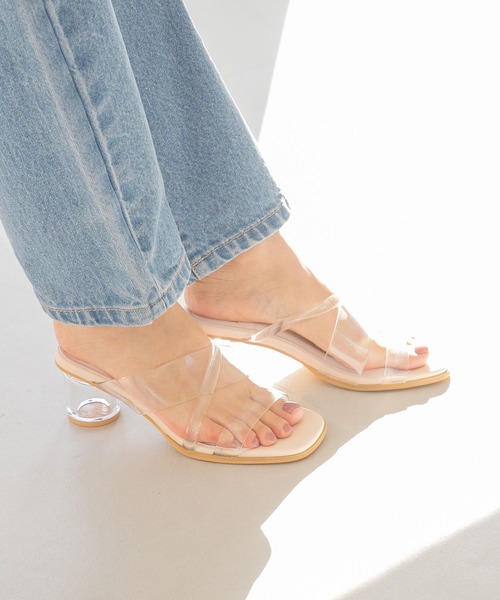 Heather（ヘザー）の「クリアヒールサンダル2  270627（サンダル・レディース・シルバー/アイボリー・S/M/L）」の7枚目の写真