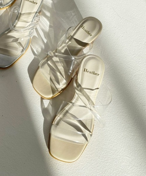 Heather（ヘザー）の「クリアヒールサンダル2  270627（サンダル・レディース・シルバー/アイボリー・S/M/L）」の17枚目の写真