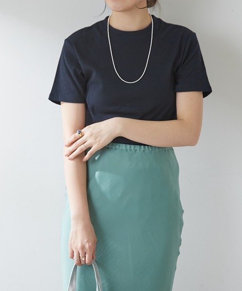 SHENERY(シーナリー)の「シンプルTEE(Tシャツ/カットソー・レディース・オフホワイト/ネイビー/イエロー・2/1)」の13枚目の写真