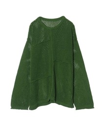 パネルメッシュニットチュニック