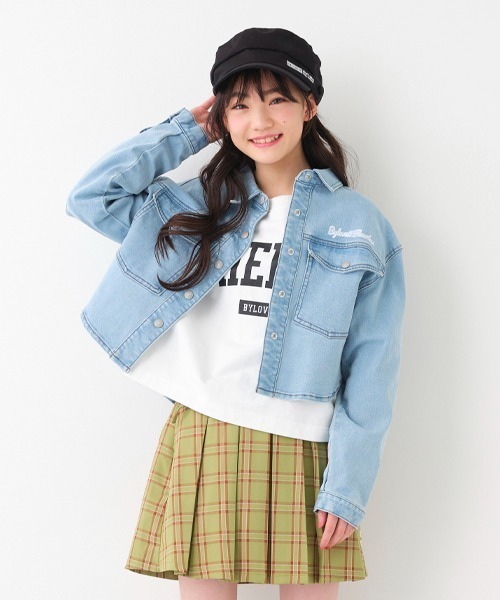 by LOVEiT（バイラビット）の「デニムシャツジャケット（シャツ/ブラウス・キッズ・サックスブルー/ブルー・160cm/150cm/120cm/140cm/130cm）」の2枚目の写真