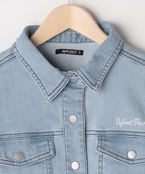 by LOVEiT（バイラビット）の「デニムシャツジャケット（シャツ/ブラウス・キッズ・サックスブルー/ブルー・160cm/150cm/120cm/140cm/130cm）」の5枚目の写真