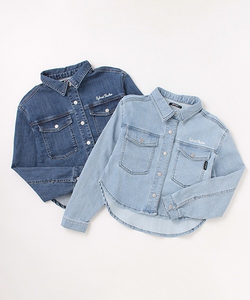 by LOVEiT（バイラビット）の「デニムシャツジャケット（シャツ/ブラウス・キッズ・サックスブルー/ブルー・160cm/150cm/120cm/140cm/130cm）」の9枚目の写真
