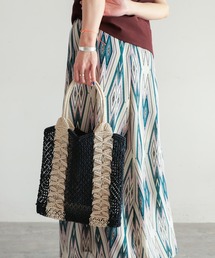 NOMBRE IMPAIR | アナンズ バイカラーコットンメッシュBAG(ハンドバッグ)