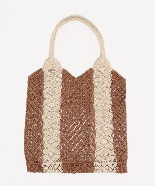 NOMBRE IMPAIR（ノンブルアンペール）の「アナンズ バイカラーコットンメッシュBAG（ハンドバッグ・レディース・ブラウン/ブラック・FREE）」の8枚目の写真