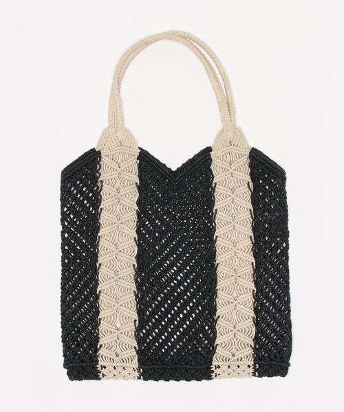 NOMBRE IMPAIR（ノンブルアンペール）の「アナンズ バイカラーコットンメッシュBAG（ハンドバッグ・レディース・ブラウン/ブラック・FREE）」の4枚目の写真
