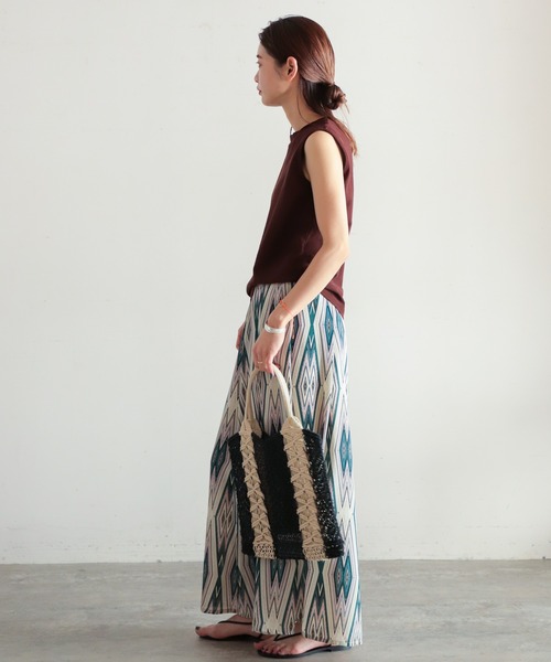 NOMBRE IMPAIR（ノンブルアンペール）の「アナンズ バイカラーコットンメッシュBAG（ハンドバッグ・レディース・ブラウン/ブラック・FREE）」の3枚目の写真