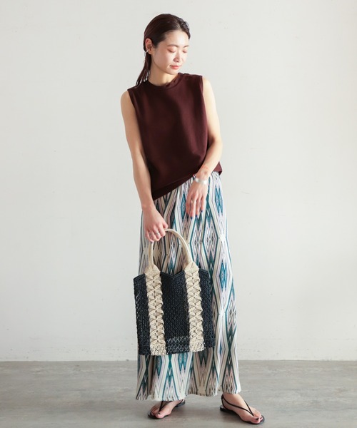 NOMBRE IMPAIR（ノンブルアンペール）の「アナンズ バイカラーコットンメッシュBAG（ハンドバッグ・レディース・ブラウン/ブラック・FREE）」の5枚目の写真