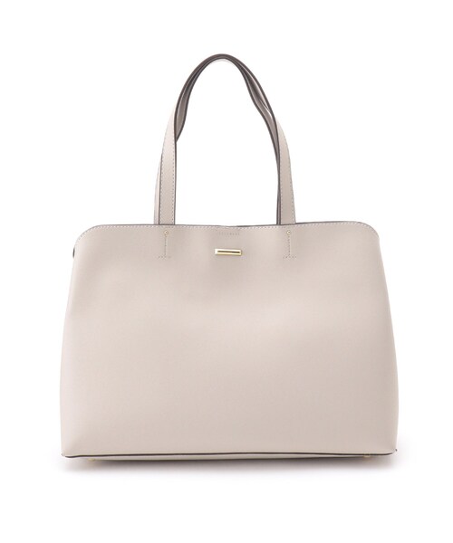 DRESKIP(ドレスキップ)の「◆【フォーマル/入卒】一枚皮風あおりポケットト-ト(トートバッグ・レディース・グレー/ブラック/イエロー系・00)」の2枚目の写真