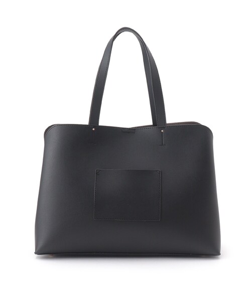 DRESKIP(ドレスキップ)の「◆【フォーマル/入卒】一枚皮風あおりポケットト-ト(トートバッグ・レディース・グレー/ブラック/イエロー系・00)」の7枚目の写真