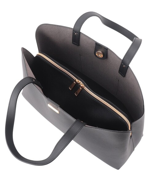 DRESKIP(ドレスキップ)の「◆【フォーマル/入卒】一枚皮風あおりポケットト-ト(トートバッグ・レディース・グレー/ブラック/イエロー系・00)」の8枚目の写真