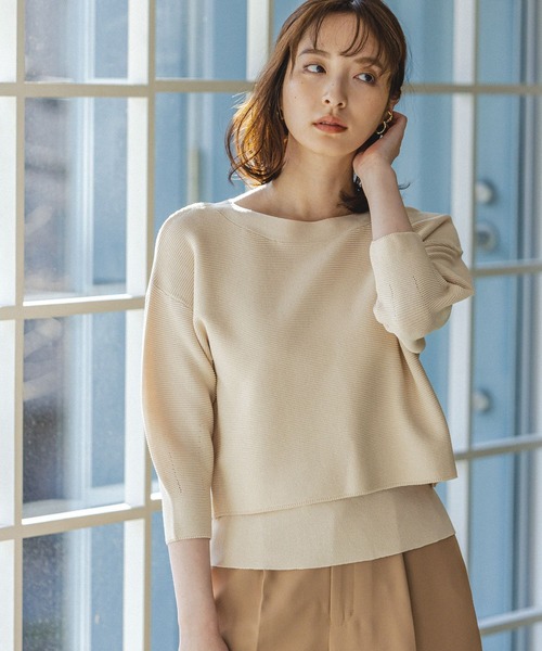 Andemiu（アンデミュウ）の「タンタケ＊タンク２セット273165（アンサンブル・レディース・ベージュ/ブルー/ピンク・FREE）」の3枚目の写真