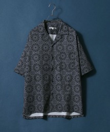 ANPAS | Total Pattern Print Oversize Open Collar Shirt/総柄プリント オーバーサイズ オープンカラーシャツ(シャツ/ブラウス)