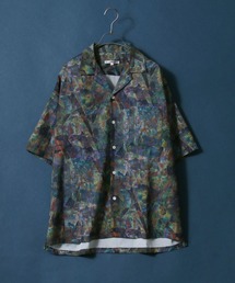 ANPAS | Total Pattern Print Oversize Open Collar Shirt/総柄プリント オーバーサイズ オープンカラーシャツ(シャツ/ブラウス)