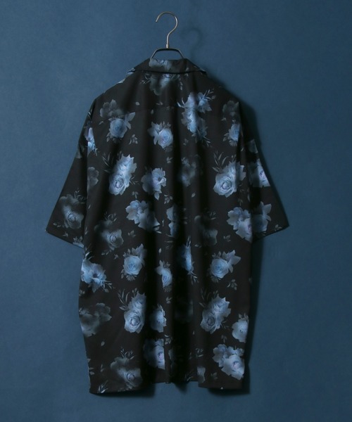 ANPAS（アンパス）の「Total Pattern Print Oversize Open Collar Shirt/総柄プリント オーバーサイズ オープンカラーシャツ（シャツ/ブラウス・メンズ・ホワイト/ブラック/ベージュ/ブルー/マルチ/ブラック系その他・M/L）」の9枚目の写真