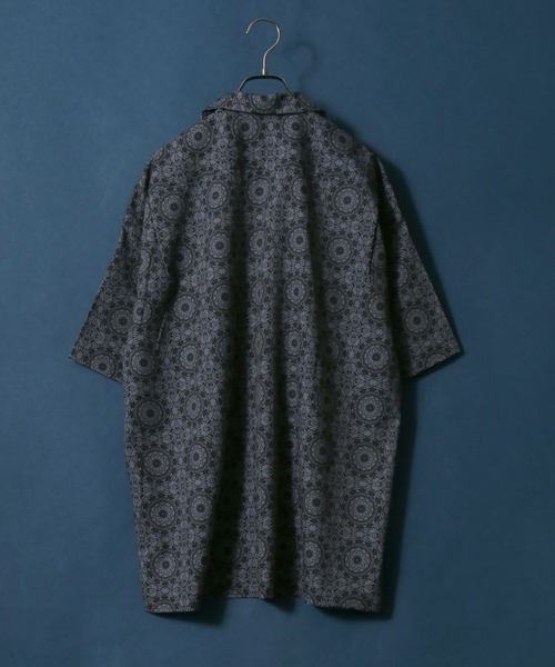 ANPAS（アンパス）の「Total Pattern Print Oversize Open Collar Shirt/総柄プリント オーバーサイズ オープンカラーシャツ（シャツ/ブラウス・メンズ・ホワイト/ブラック/ベージュ/ブルー/マルチ/ブラック系その他・M/L）」の11枚目の写真