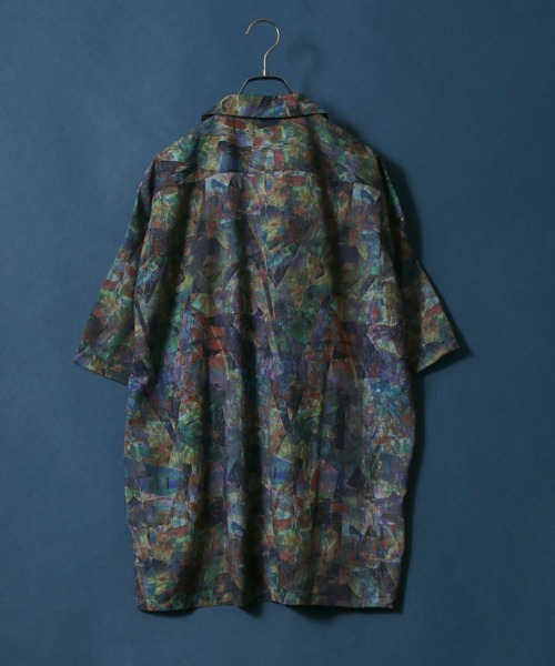 ANPAS（アンパス）の「Total Pattern Print Oversize Open Collar Shirt/総柄プリント オーバーサイズ オープンカラーシャツ（シャツ/ブラウス・メンズ・ホワイト/ブラック/ベージュ/ブルー/マルチ/ブラック系その他・M/L）」の17枚目の写真