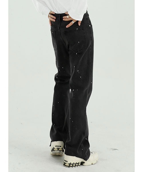 WESTBOY(ウエストボーイ)の「【WB ORIGINALS】Flare Jeans in Painted Denim WO22S2PT09(デニムパンツ・メンズ・ブラック・L/M/XL)」の4枚目の写真