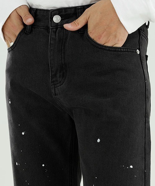 WESTBOY(ウエストボーイ)の「【WB ORIGINALS】Flare Jeans in Painted Denim WO22S2PT09(デニムパンツ・メンズ・ブラック・L/M/XL)」の5枚目の写真