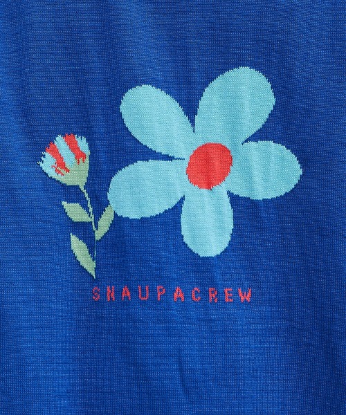 Snap club(スナップクラブ)の「【Snap club】フラワージャガード サマーニット/半袖ニット(ニット/セーター・メンズ・ライトグレー/ブルー/ダークネイビー・M/L)」の19枚目の写真