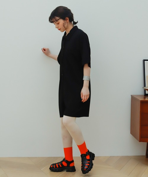 Birthday room（バースデイルーム）の「半袖オールインワン（サロペット/オーバーオール・レディース・ブラック・FREE）」の8枚目の写真