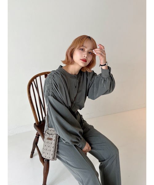 JUMELLE（ジュメロ）の「ボウタイ２ｗａｙブラウス（シャツ/ブラウス・レディース・グレー/ベージュ・FREE）」の18枚目の写真