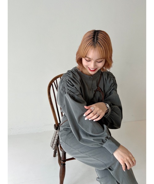 JUMELLE（ジュメロ）の「ボウタイ２ｗａｙブラウス（シャツ/ブラウス・レディース・グレー/ベージュ・FREE）」の21枚目の写真