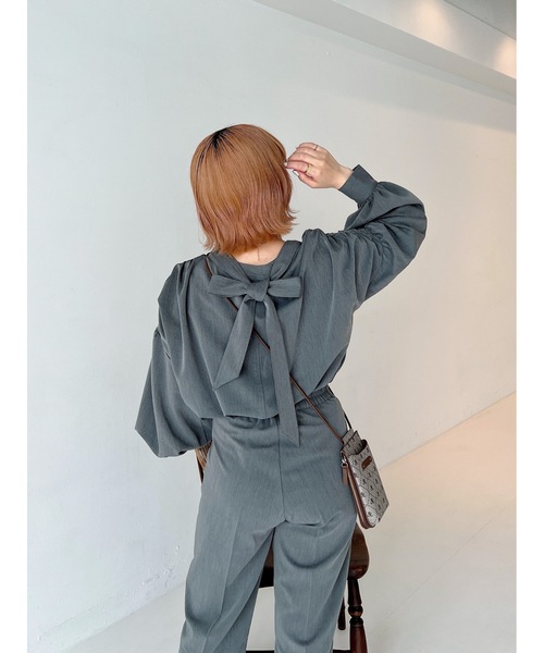 JUMELLE（ジュメロ）の「ボウタイ２ｗａｙブラウス（シャツ/ブラウス・レディース・グレー/ベージュ・FREE）」の16枚目の写真